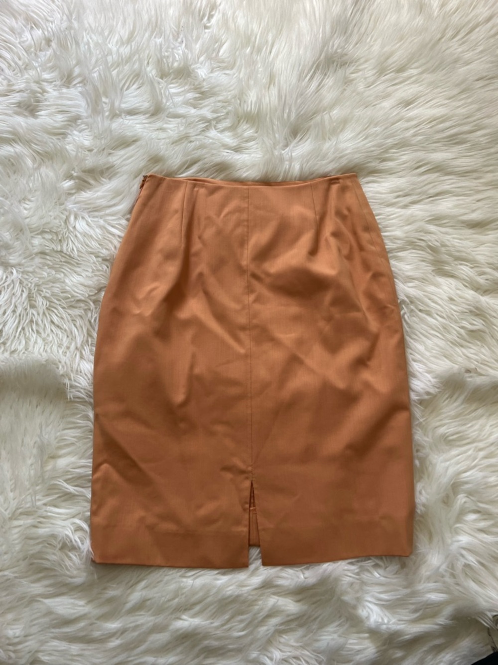 Doncaster Rust Orange Pencil Skirt 99% Wool - Picture 4 of 7